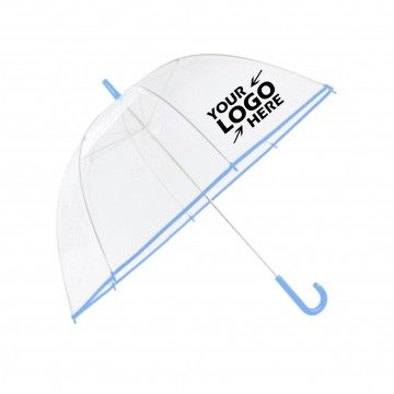 23inch Transparent Dome Umbrella with Color Trim